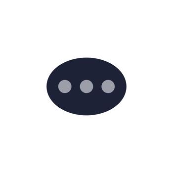Flat Style Three Dots Menu Ellipsis Option UI Element Icon vector
