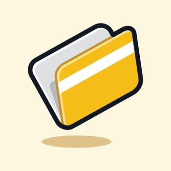 un ilustración de mapa de paradas, carpeta y datos colección vector