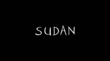 animerad text förvandla in i de ord sudan i djärv krita manus video