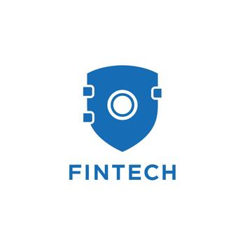 fintech seguridad proteger con circular elemento y circuito tablero modelo vector
