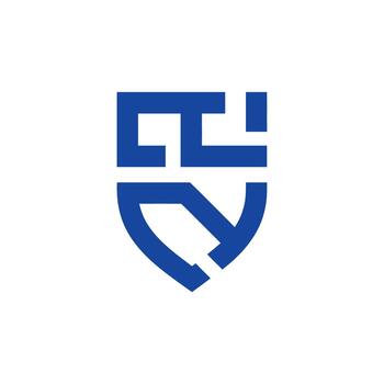 azul geométrico proteger forma con resumen símbolo dentro en a cuadros antecedentes vector