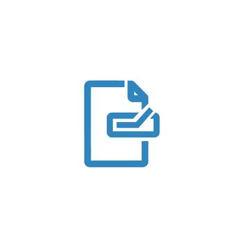 Document with checkmark icon graphic abstract symbol vector