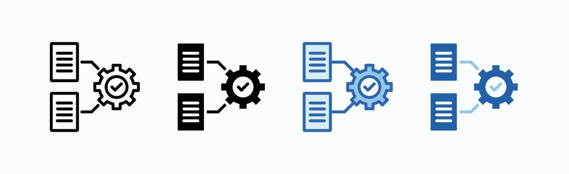 Normalization Icon Sheet vector