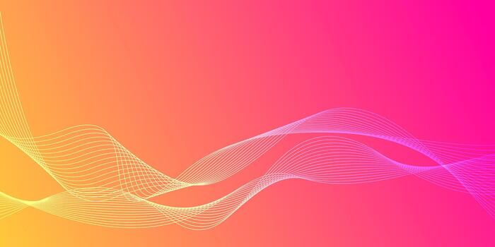 Dynamic abstract backgrounds with Modern pink orange gradient wave lines vector