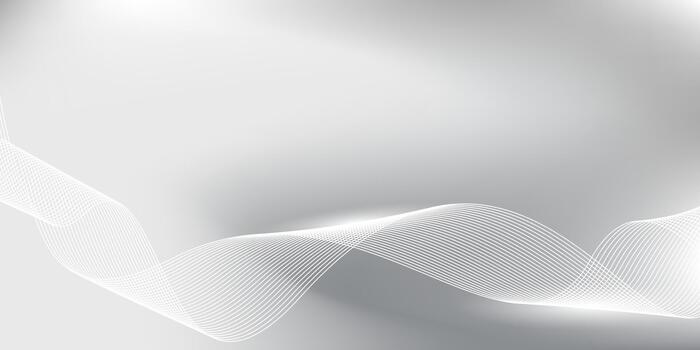 Minimalist White Gray Gradient Background with Flowing Lines. Design suitable for banners, posters, flyers, presentations, and websites. vector