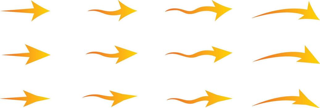 Vibrant orange arrows pattern on a white background dynamic and energetic design vector