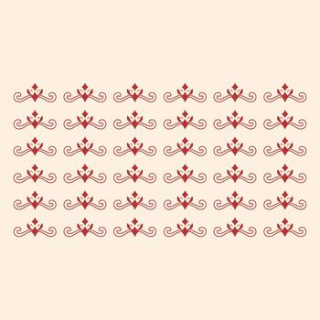 florido rojo floral patrones arreglado en un cuadrícula en un blanco antecedentes decorativo vector