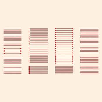 Red Horizontal Lines with Dots in a Grid Pattern on a Light Background vector