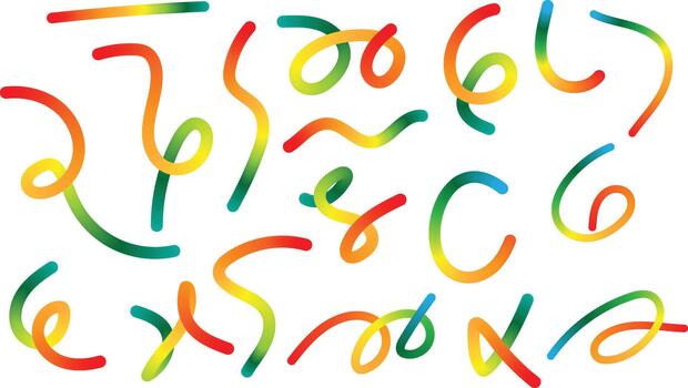 Dynamic Rainbow Gradient Swirl Lines, Colorful Abstract Wave for Celebration Events vector