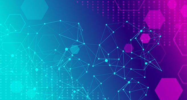 Colorful geometric design with lines and shapes vector