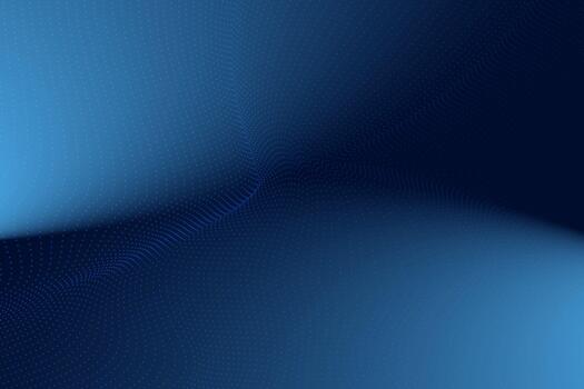 Blue gradient dotted wave particle technology digital background pattern network data vector