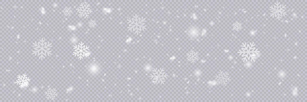 Translucent Frosty Minimal Background with Falling Snow vector