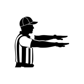 Referee incomplete pass signal vector