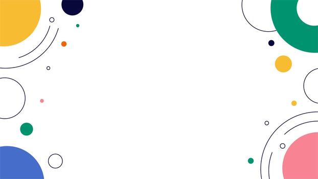 Colorful Abstract Circular Background with Copy Space in Modern Flat Style vector