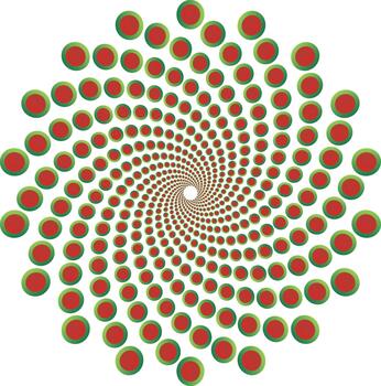 Abstract spiral dot illusion pattern for modern design and digital art vector