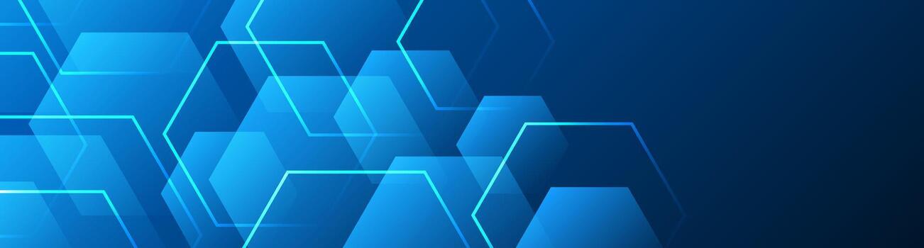 azul techno resumen antecedentes superposición capa en oscuro espacio con brillante hexágonos forma decoración. moderno gráfico diseño elemento futuro estilo concepto para web bandera, volantes, tarjeta, o folleto cubrir vector