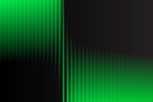 Abstract Neon Green and Black Geometric Background with Vertical Gradient Stripes and Glitch Effect vector