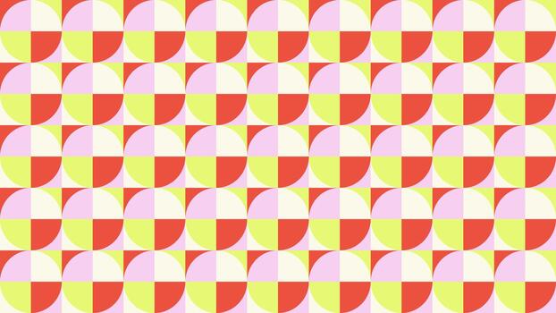 yellow geometric pattern with repeating circles and quarter shapes. Retro color palette, modern abstract background for packaging, posters and branding. vector