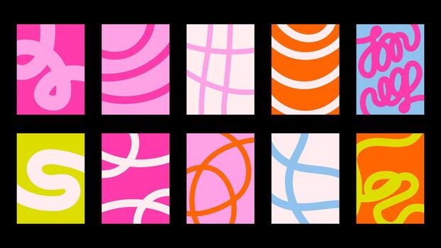 moderno resumen antecedentes con expresivo curvo líneas. vistoso artístico textura para carteles y visual contenido. vector