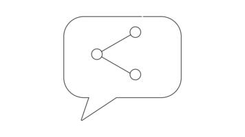 contour de une discours bulle contenant une réseau diagramme avec Trois nœuds video