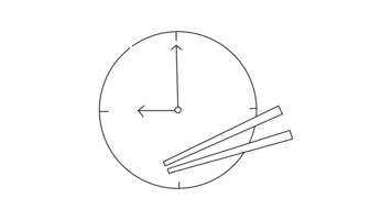 en klocka visas 900 med två parallell rader skärande tvärs över de lägre rätt eventuellt representerar tidsrelaterad begrepp video