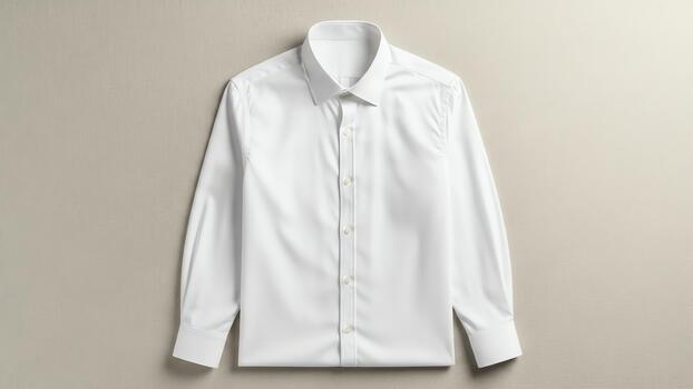 Classic White Button Down Shirt Studio Shot photo