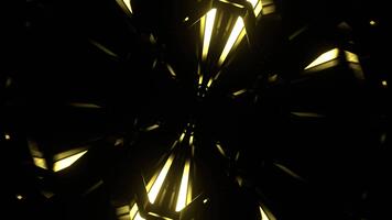 gul abstrakt cyber Spår med blinkande belysning bakgrund vj slinga i 4k video