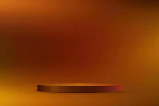 Brown background 3d with podium Space for selling products on the website. Abstract wallpaper design with copy space to display your products. illustration. vector