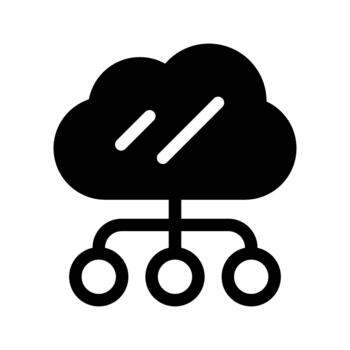 nube informática tecnología icono vector