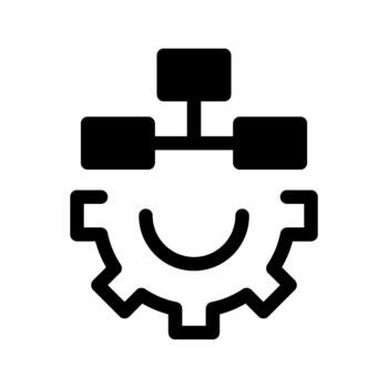 proceso sistema icono vector