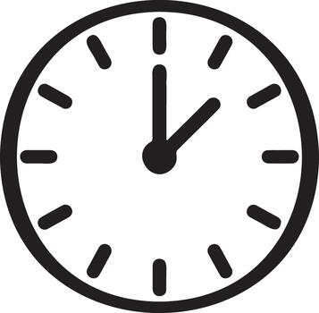 Simple analog clock vector