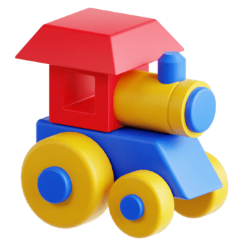 tren juguete 3d ilustración png