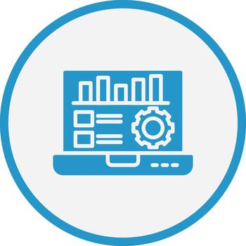 Data Driven Pixel Grid Artwork Icon vector