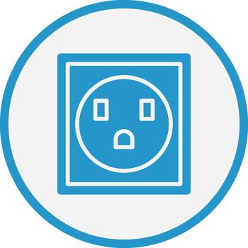 Wall Socket Interface Line Graphic Element vector