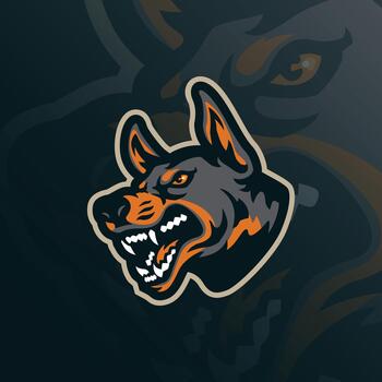 Fierce German Shepherd logo vector