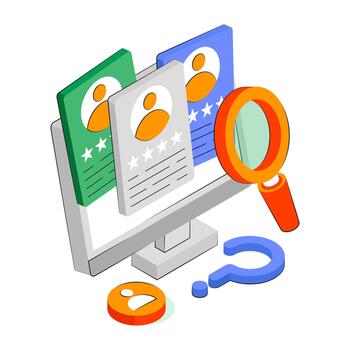 hermosa diseño ilustración de encontrar empleado vector