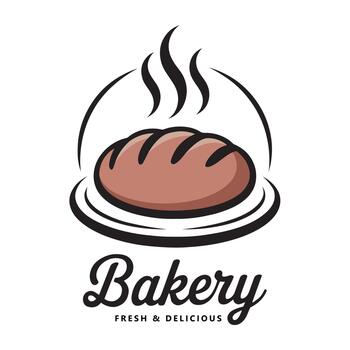 retro panadería un pan logo vector