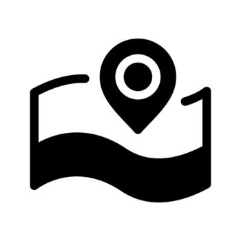 mapa navegación guía icono vector