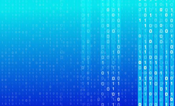 Abstract Binary Code 0 and 1 Digital Technology Background vector