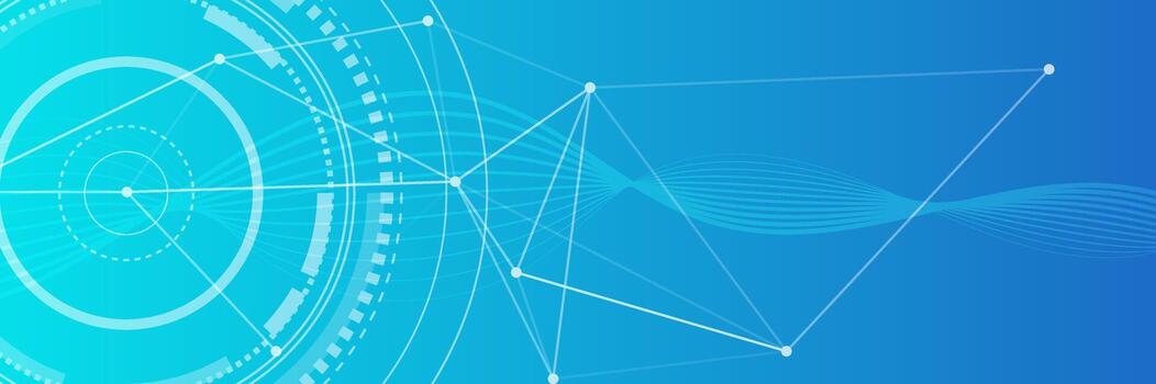 Digital Data Science Visualization Blue Technology Background vector