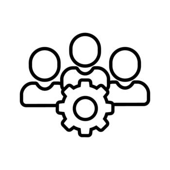 Teamwork icon , Teamwork solid design editable stroke icon vector