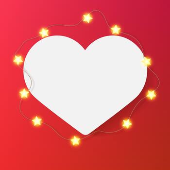 Heart with lights vector