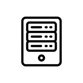 Tall Data Server Rack vector