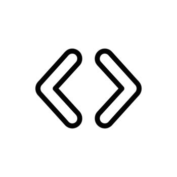 Angled Coding Brackets vector