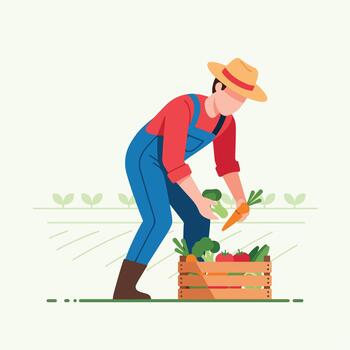 Abstract Composition with Green Rectangular Shape vector