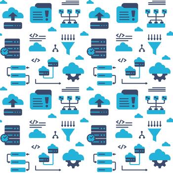 Developer tools and SAAS seamless pattern vector