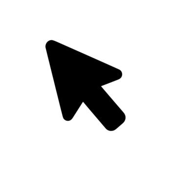 sencillo sólido negro flecha cursor puntero navegación gráfico elemento vector