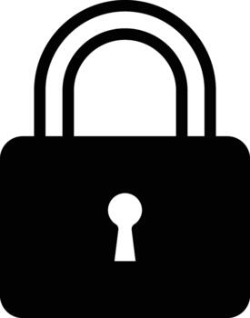 candado icono para seguridad sólido vector