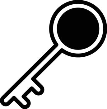 llave icono representación sólido vector