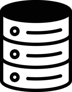 base de datos servidor icono sólido vector